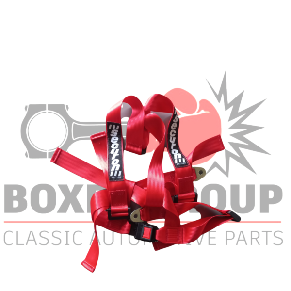 Seat Belt 3 Point Rally Harness In Red