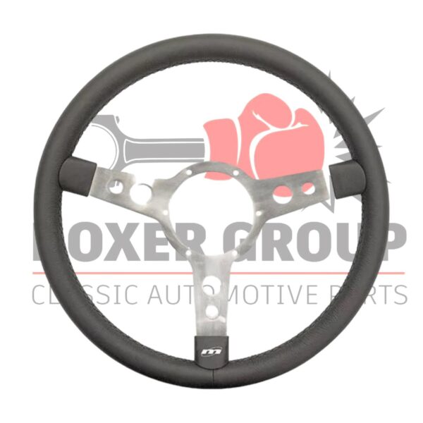 Leather 13″ Semi Dished Steering Wheel Black