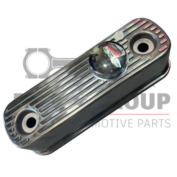 Flat Top Polished Alloy Rocker Cover With Chrome Cap