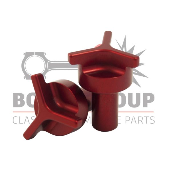 Red Alloy Twin Air Filter Bolts (Sold in Pairs)