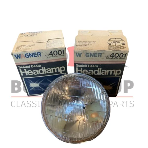 Wagner 4001 5 3/4″ 12V Sealed Beam High Beam Head Lamp Light Bulbs