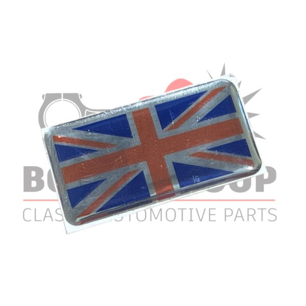 Chrome Backing Union Jack Sticker