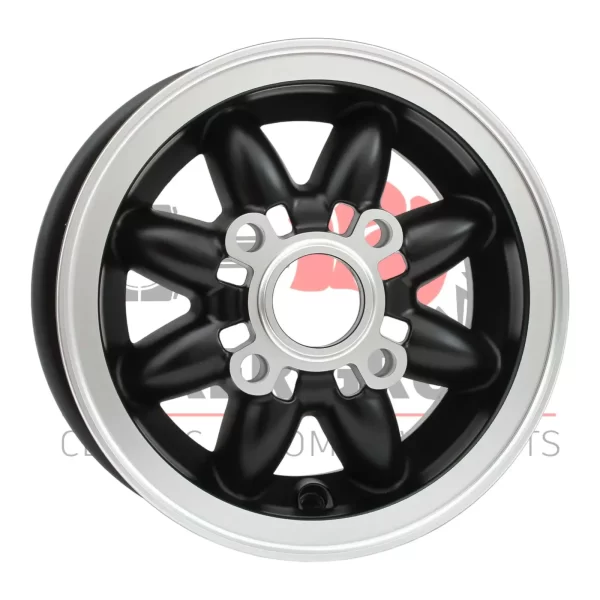 4.75 X 10 Rose Petal Wheel  –  Black With Machined Face