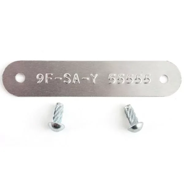 Reverse Stamped Engine Plate – With Rivets (Please Read Below Before Ordering)