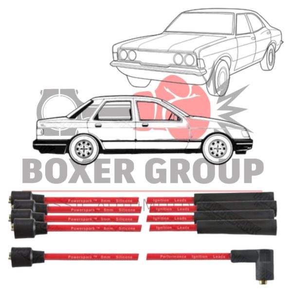Ford Pinto Engine 4 Cylinder Performance Double Silicone Ht Leads 8Mm – Red