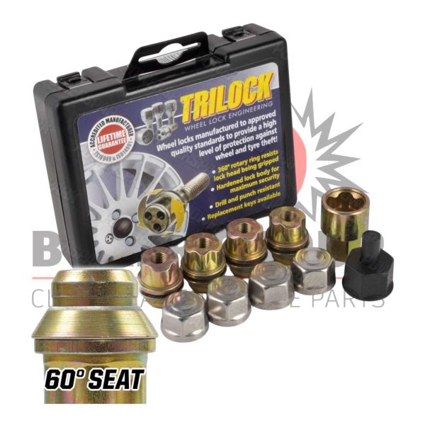 Trilock Locking Alloy Wheel Nut Set ‘Hfh/B’ For Classic Mini 1988 To 2000