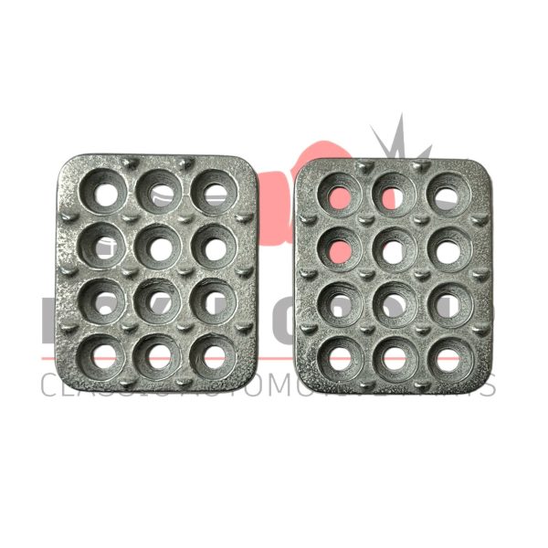 Alloy Clutch & Brake Pedal Pads (Pair)