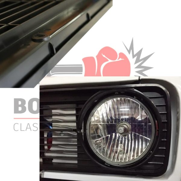 NEW For Ford Escort Mk2 Front Grill Round Headlamps – For Ford Oval/Plastic Grille