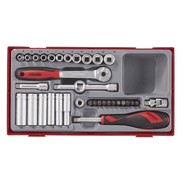 1/4″ Socket Set 12 pt TT1 35 Pieces