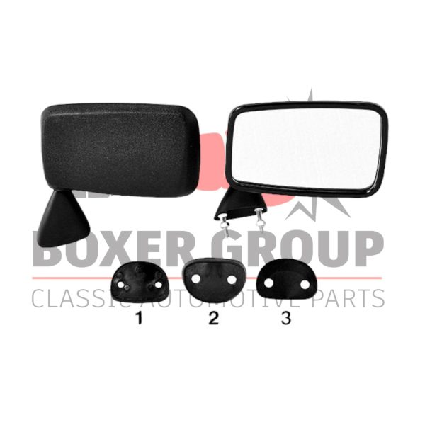 Door Mirror (Steel) Black L/H