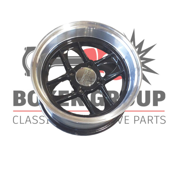 Wheel 6×10 Black Mamba With Silver Edge New Copy